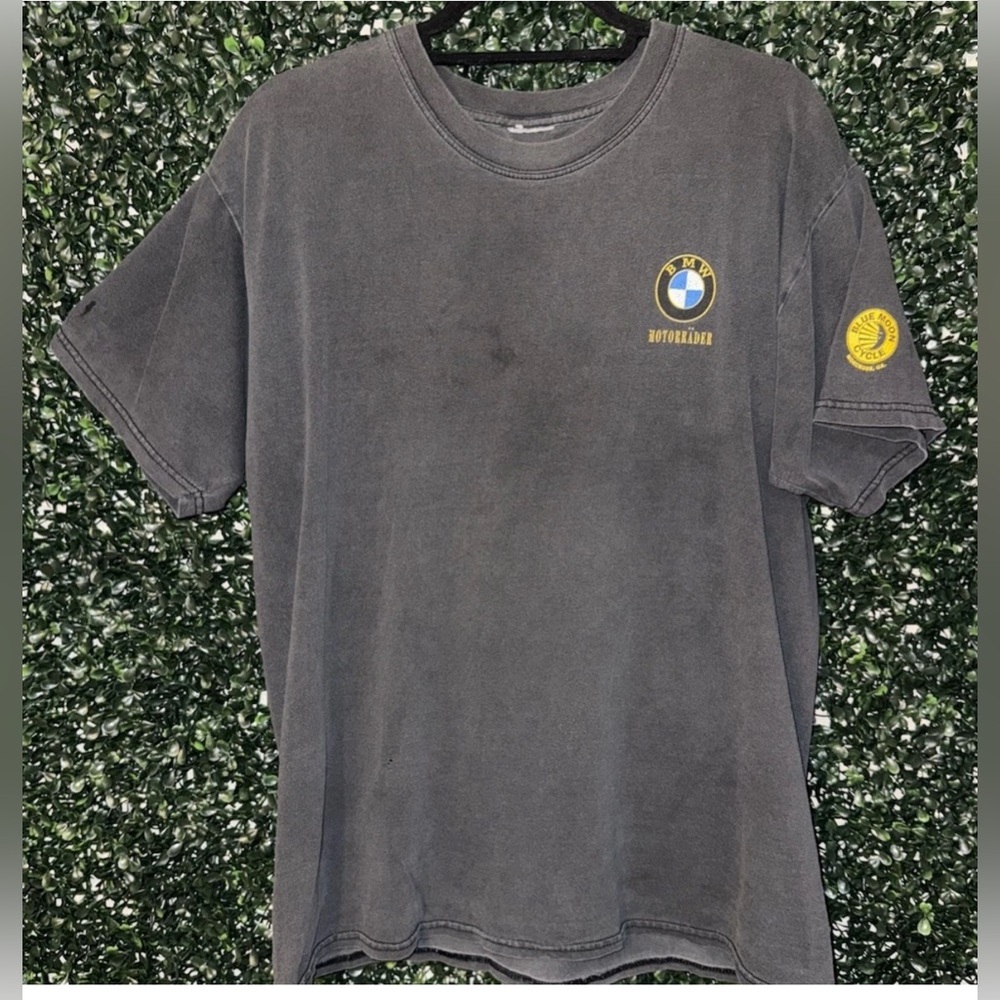 BMW Motorrad VTG Motorcycle Graphic Print T Shirt Missing Sz Tag Fits Mens Large